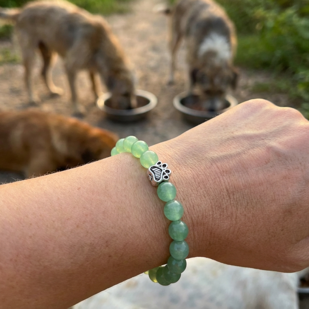 Prayer FM Emerald Adjustable Charity Bracelet for Dog Rescue